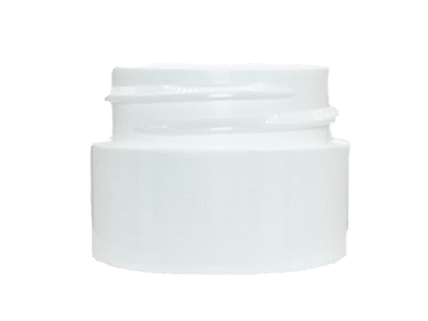 0.5 oz 48-400 White PP Double Wall Straight Base Jar