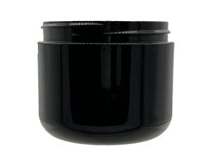 1 oz 53-400 Black PP Double Wall Round Base Jar