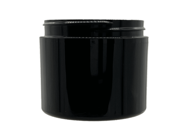 1 oz 53-400 Black PP Double Wall Straight Base Jar