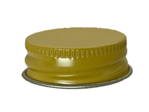 100-400 Metal Yellow Continuous Thread Cap Plastisol Liner