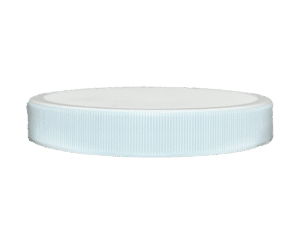 110-400 Ribbed White Continuous Thread Cap Pressure Sensitive (PS) Liner