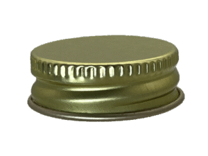 120-400 Metal Gold Continuous Thread Cap Pressure Sensitive (PS) Liner