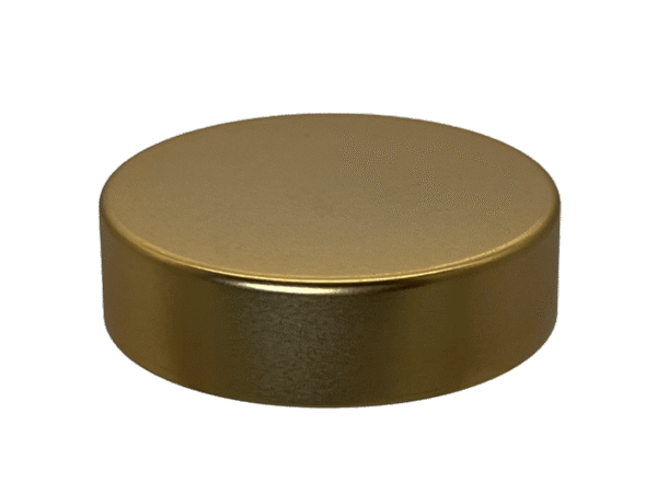120-400 Metal Overshell Matte Gold Continuous Thread Cap Pressure Sensitive (PS) Liner
