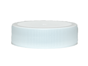 18-400 Ribbed White Continuous Thread Cap Unlined