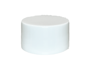 18-410 Smooth White Continuous Thread Cap Unlined