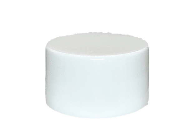 18-410 Smooth White Continuous Thread Cap Unlined