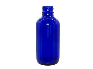 2 oz 20-400 Blue Glass Boston Round