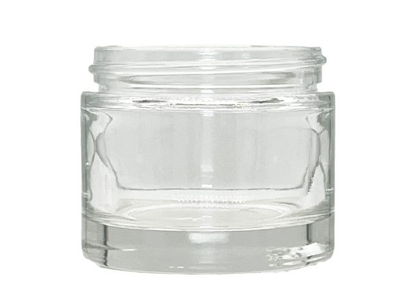 2 oz 48-400 Clear Glass Straight Sided Jar
