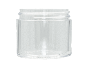 2 oz 58-400 Clear PS Thick Wall Jar