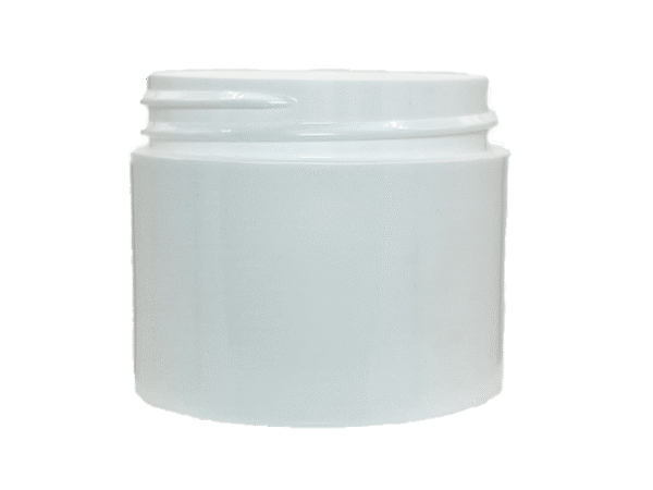 2 oz 58-400 White PP Double Wall Straight Base Jar