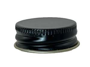 20-400 Metal Black Continuous Thread Cap Plastisol Liner