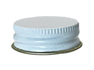 20-400 Metal White Continuous Thread Cap Plastisol Liner