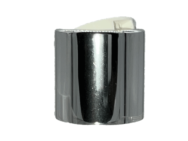 20-410 Metal Overshell Shiny Silver Disc Cap Unlined