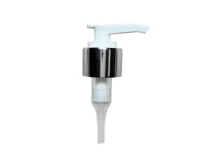 20-410 Metal Overshell Shiny Silver Lotion Pump