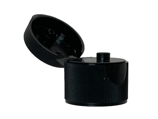 20-410 Ribbed Black Flip Top Cap Unlined