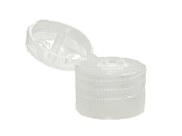 20-410 Ribbed Natural Flip Top Cap Pressure Sensitive (PS) Liner
