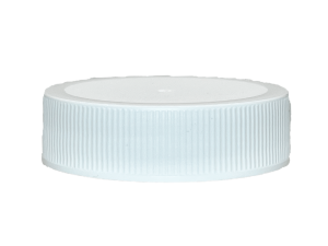 24-400 Ribbed White Continuous Thread Cap Unlined