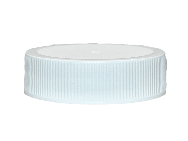 24-400 Ribbed White Continuous Thread Cap Unlined