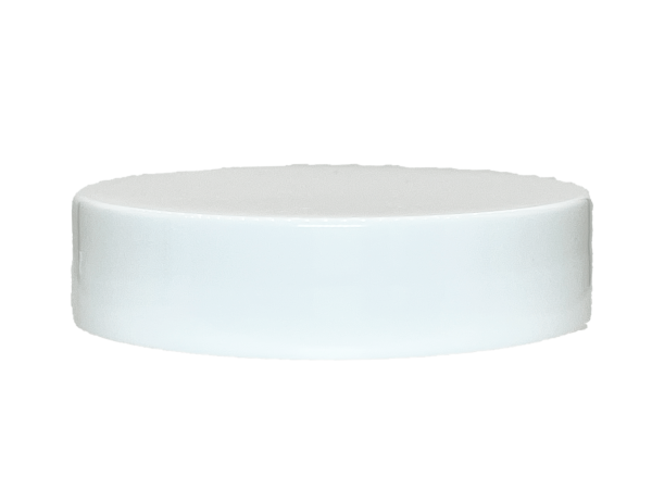 24-400 Smooth White Continuous Thread Cap Pressure Sensitive (PS) Liner