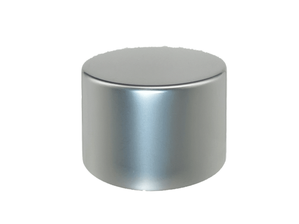 24-410 Metal Overshell Matte Silver Continuous Thread Cap Foam Liner