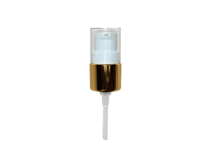 24-410 Metal Overshell Shiny Gold Cosmetic Treatment Pump