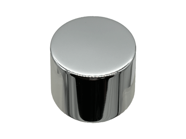 24-410 Metal Overshell Shiny Silver Continuous Thread Cap Foam Liner