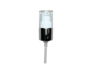 24-410 Metal Overshell Shiny Silver Cosmetic Treatment Pump