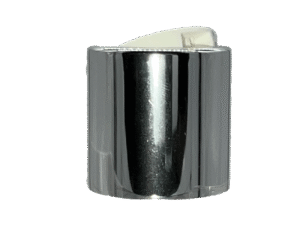 24-410 Metal Overshell Shiny Silver Disc Cap Unlined