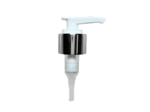 24-410 Metal Overshell Shiny Silver Lotion Pump
