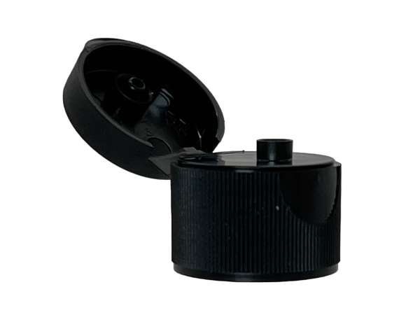 24-410 Ribbed Black Flip Top Cap Unlined