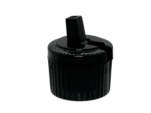 24-410 Ribbed Black Spouted Cap Heat Induction Seal (HS) Liner