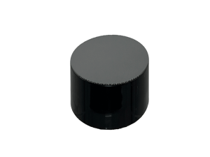 24-410 Smooth Black Continuous Thread Cap Unlined