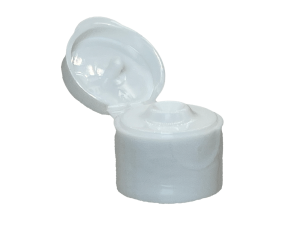 24-410 Smooth White Flip Top Cap Pressure Sensitive (PS) Liner