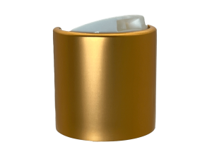 28-410 Metal Overshell Matte Gold Disc Cap Unlined