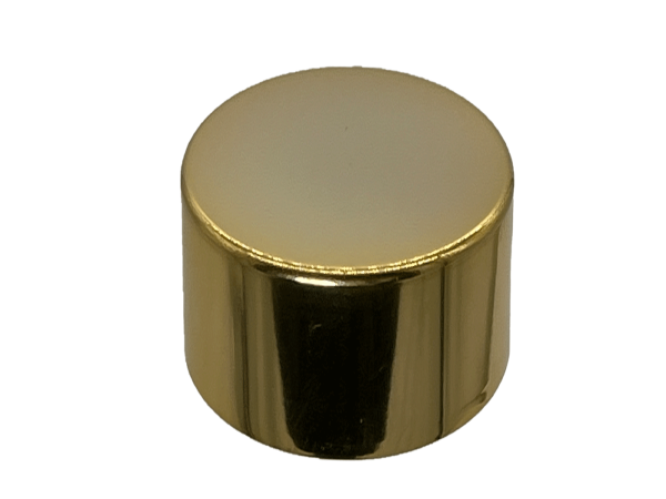 28-410 Metal Overshell Shiny Gold Continuous Thread Cap Foam Liner