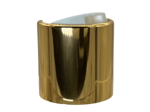 28-410 Metal Overshell Shiny Gold Disc Cap Unlined