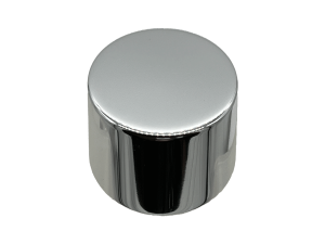 28-410 Metal Overshell Shiny Silver Continuous Thread Cap Foam Liner