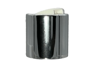 28-410 Metal Overshell Shiny Silver Disc Cap Unlined