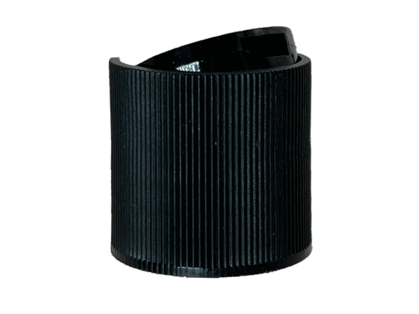 28-410 Ribbed Black Disc Cap Unlined