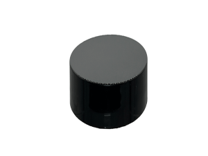 28-410 Smooth Black Continuous Thread Cap Unlined