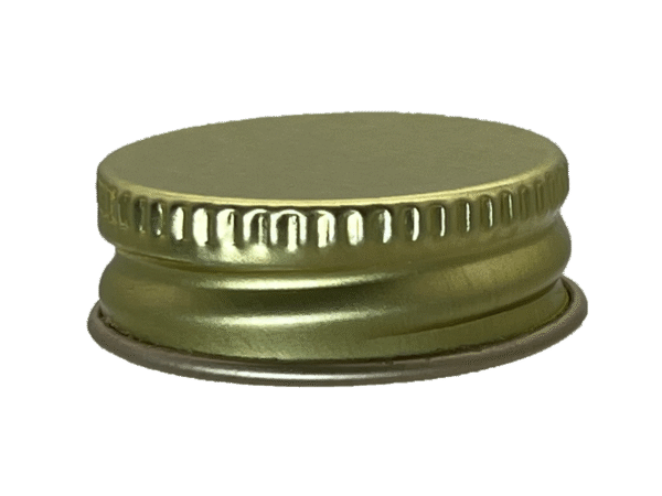 38-400 Metal Gold Continuous Thread Cap Pressure Sensitive (PS) Liner
