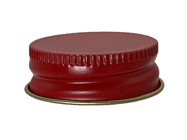 38-400 Metal Red Continuous Thread Cap Foam Liner