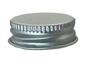38-400 Metal Silver Continuous Thread Cap Foam Liner