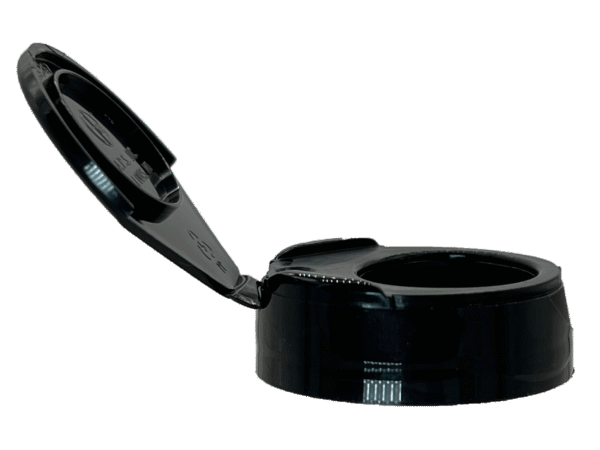38-400 Smooth Black Supplement Cap Pressure Sensitive (PS) Liner