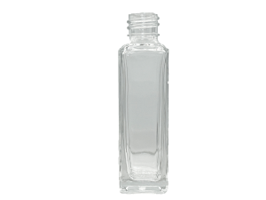 4 oz 20-415 Clear Glass Square Bottle