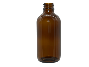 4 oz 22-400 Amber Glass Boston Round