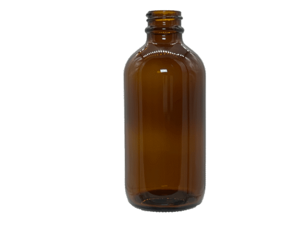 4 oz 22-400 Amber Glass Boston Round