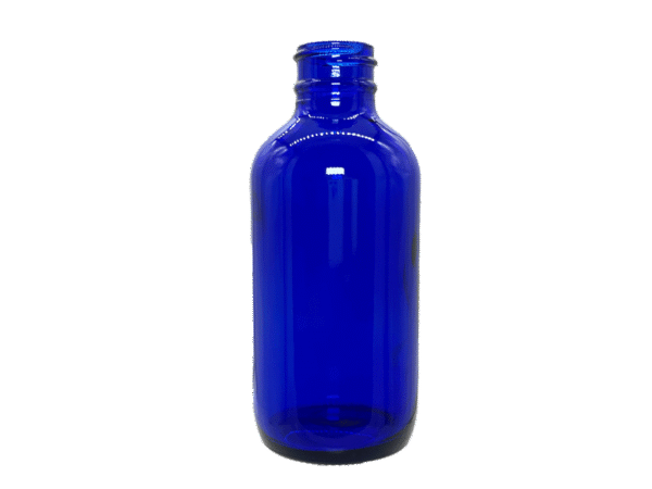 4 oz 24-400 Blue Glass Boston Round