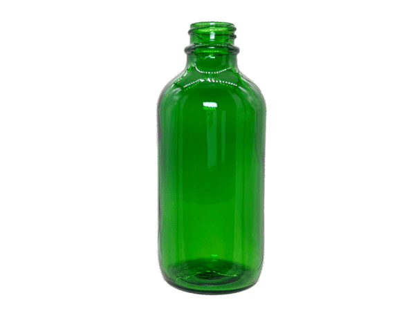 4 oz 24-400 Green Glass Boston Round