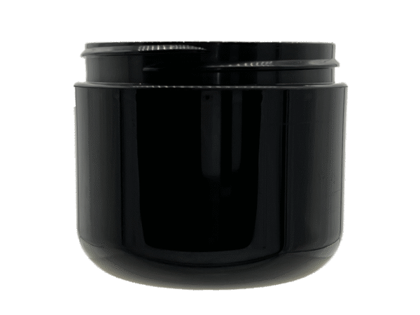 4 oz 89-400 Black PP Double Wall Round Base Jar